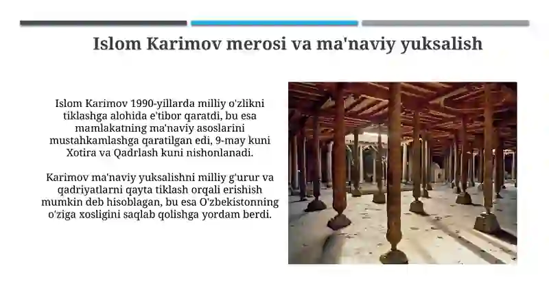 Yangi O‘zbekistonda amalga oshirilayotgan ma'naviy o‘zgarishlar 4