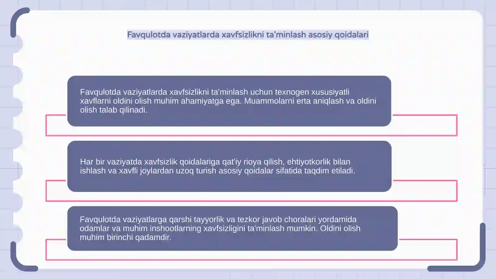 Texnogen xususiyatli favqulotda vaziyatlarni oldini olish chora tadbirlari 4