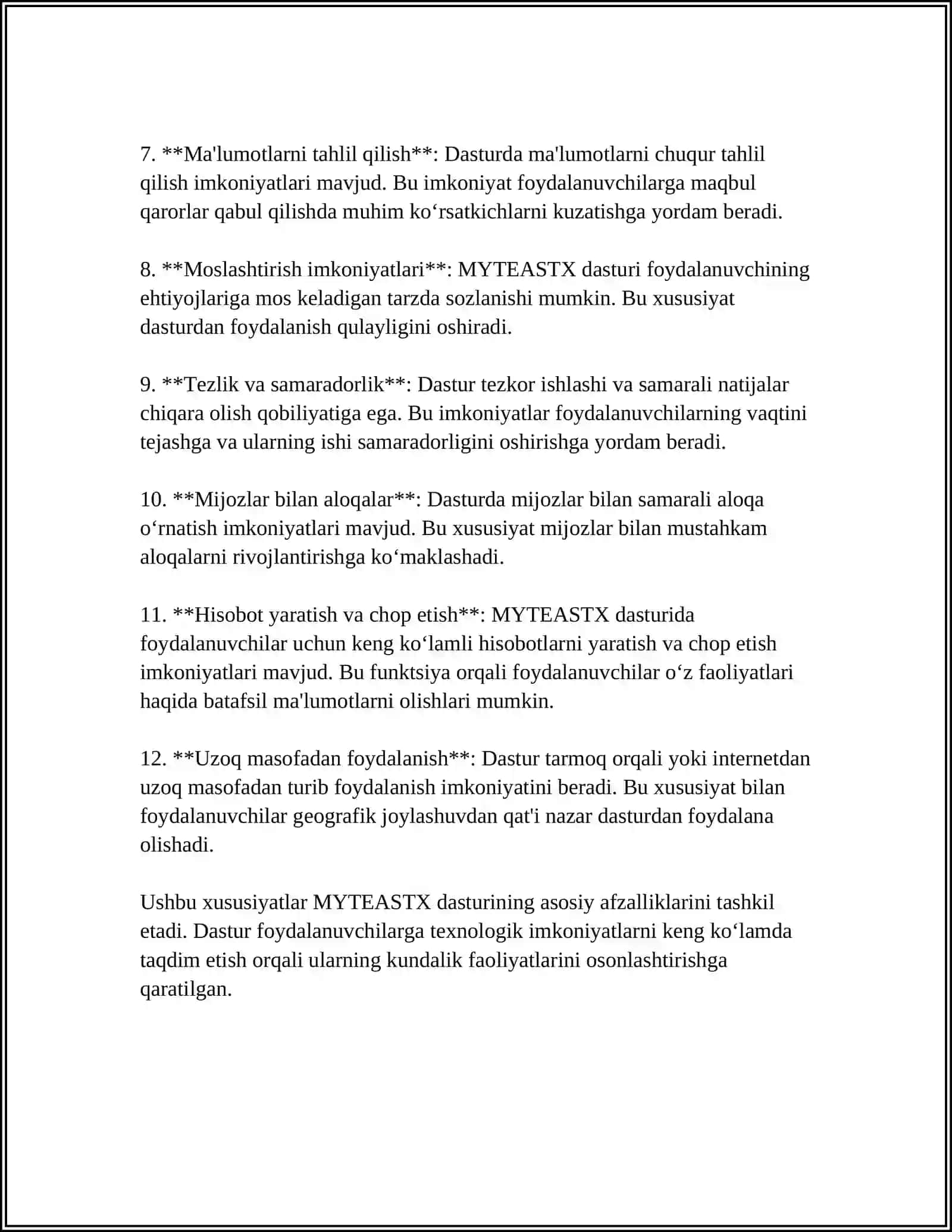 MYTEASTX va EASYQUIZZY DASTURLARI VA ULARNING IMKONIYATLARI 4