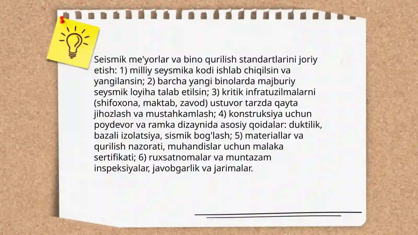 Zilzila oqibatini kamaytirishning asosiy tadbirlari 4