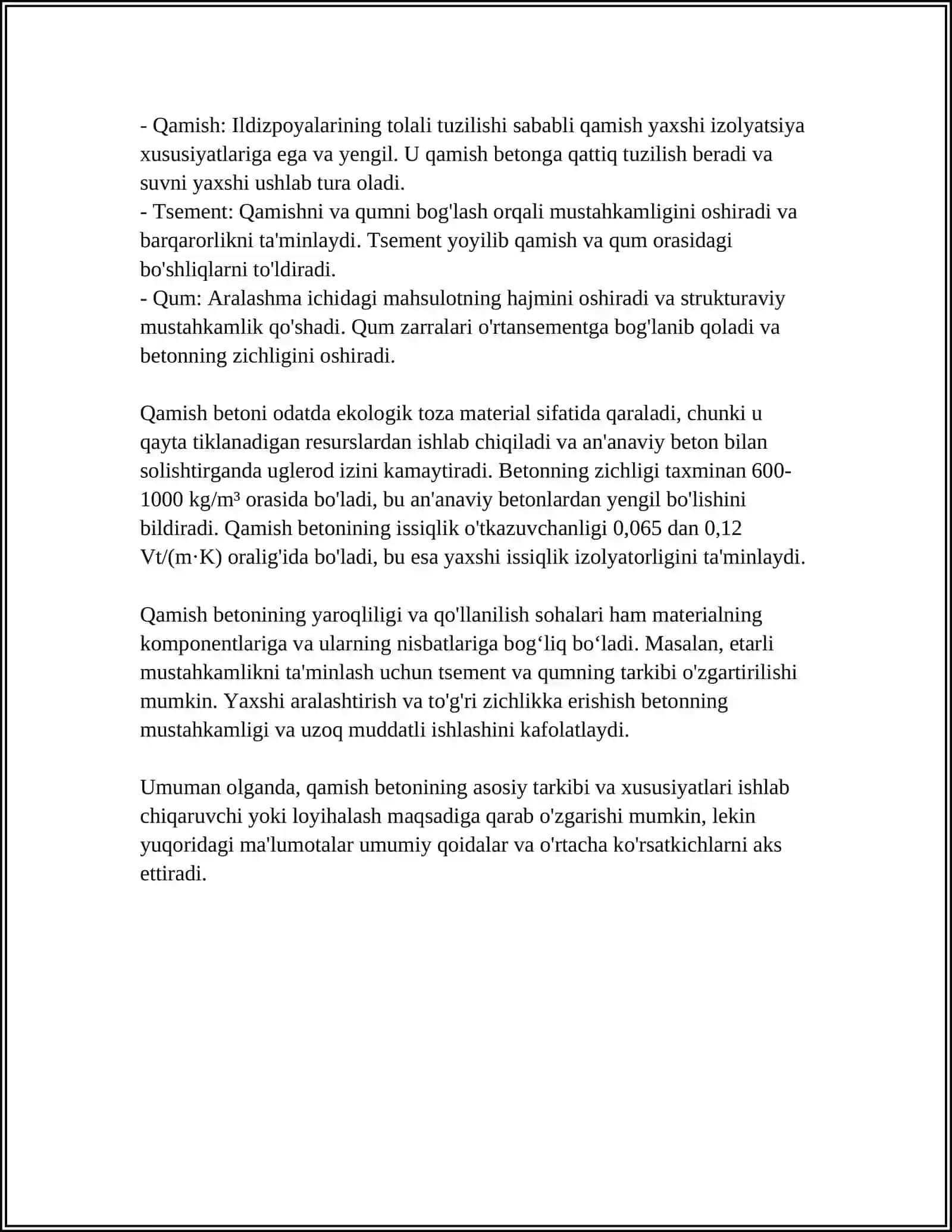 QAMISH BETON ISHLAB CHIQARISH TEXNOLOGIYASI 4