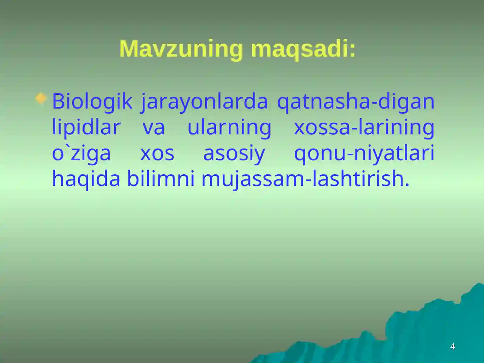 LIPIDLAR. SOVUNLANADIGAN LIPIDLAR 4