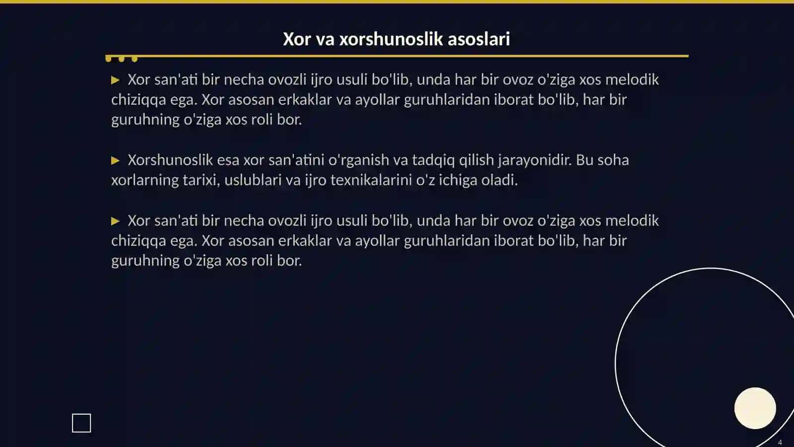 Xor va xorshunoslik 4