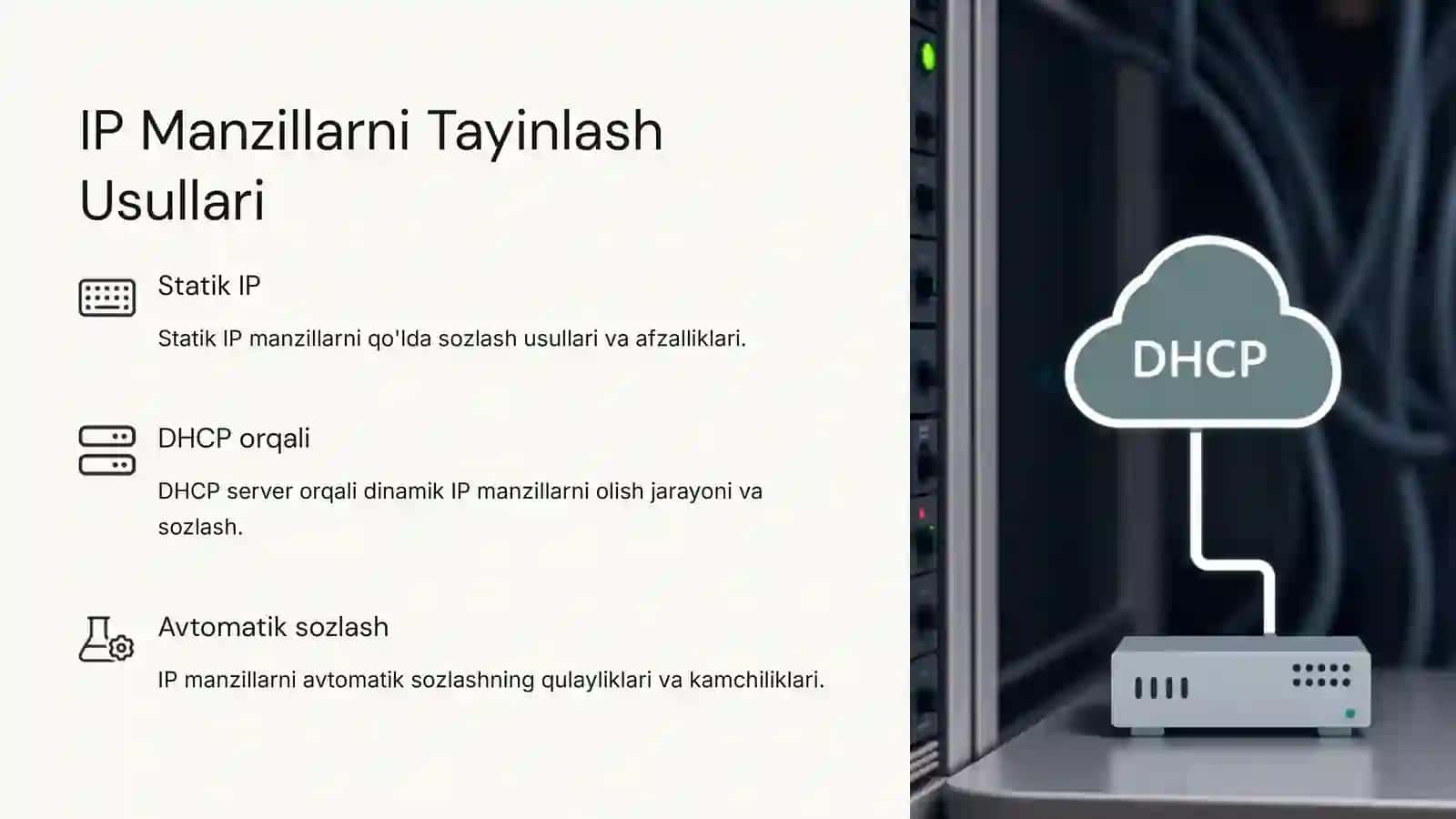 IP-Manzillar va Tarmoq Interfeyslari Sozlanishi 4