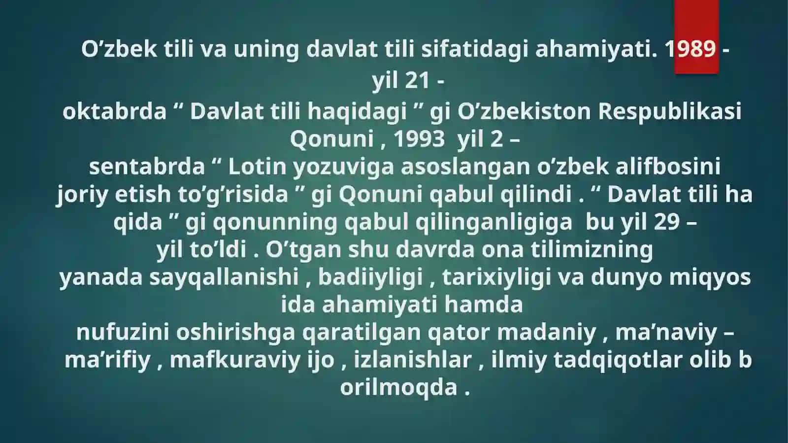 O'zbek tili davlat tili sifatida 4