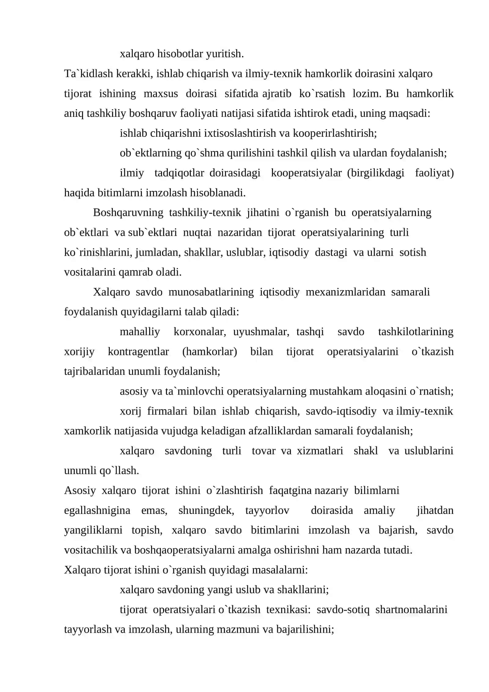Xalqaro tijorat opеratsiyalari mohiyati va mazmuni 4