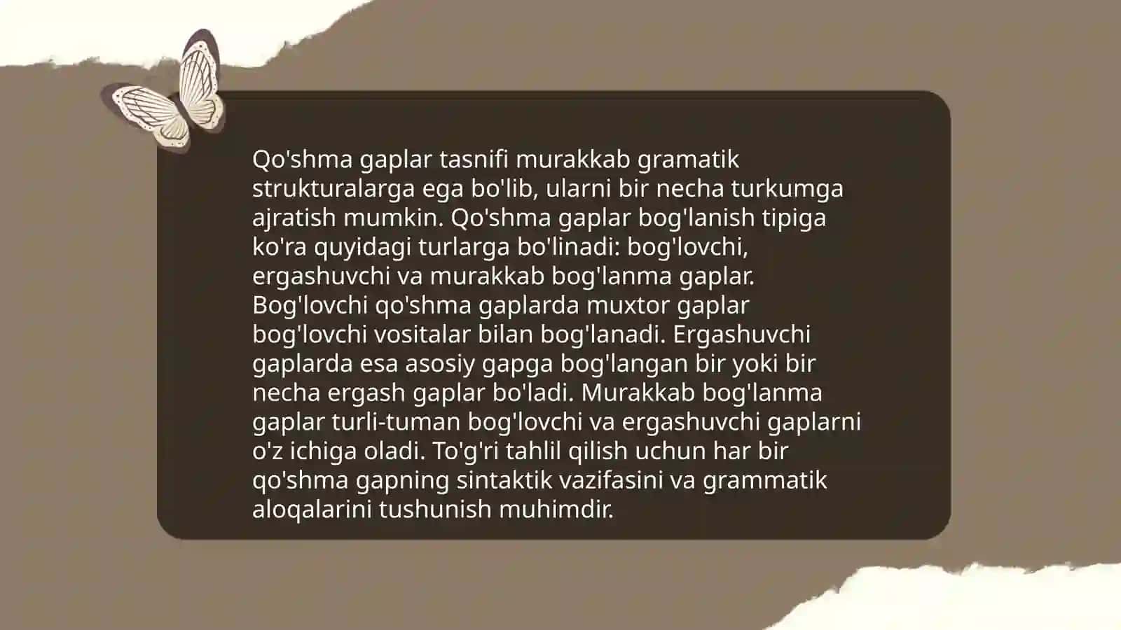 Qo'shma gapning ta'rifi va tasnifi 4