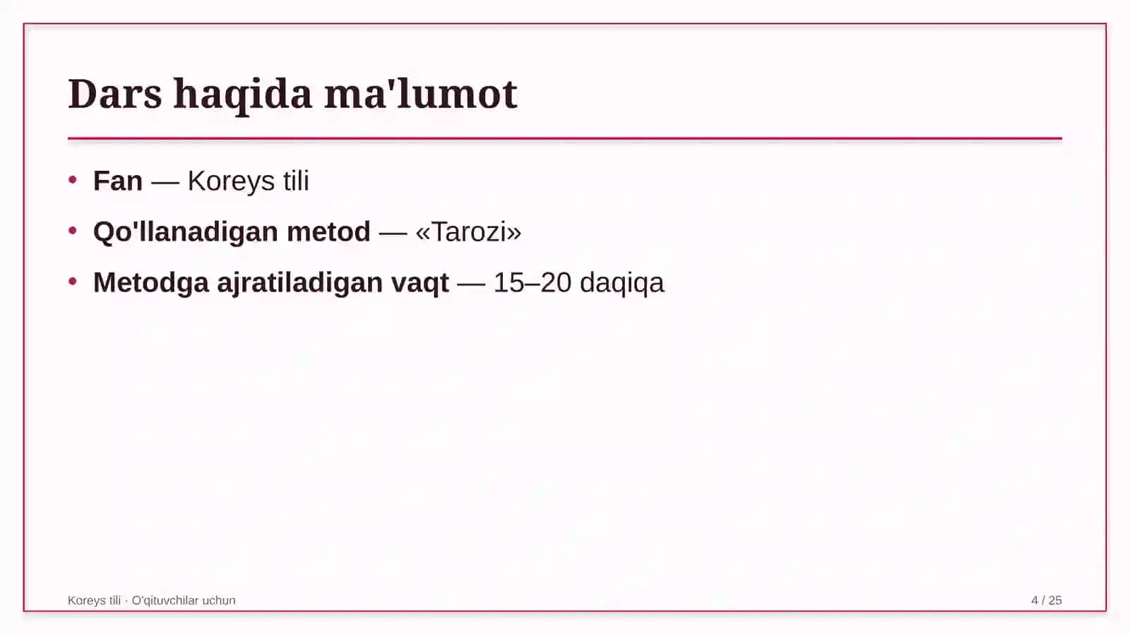 koreys tili darslarida tarozi metodidan foydalanish 6762 4