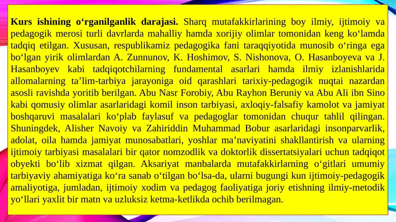 SHARQ MUTAFAKKIRLARINING IJTIMOIYPEDAGOGIKAGA OID QARASHLARI 4