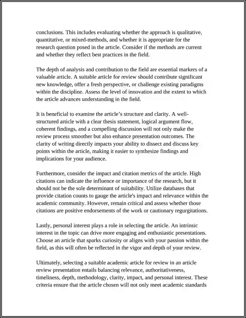 Selecting a Suitable Academic Article for Review 4