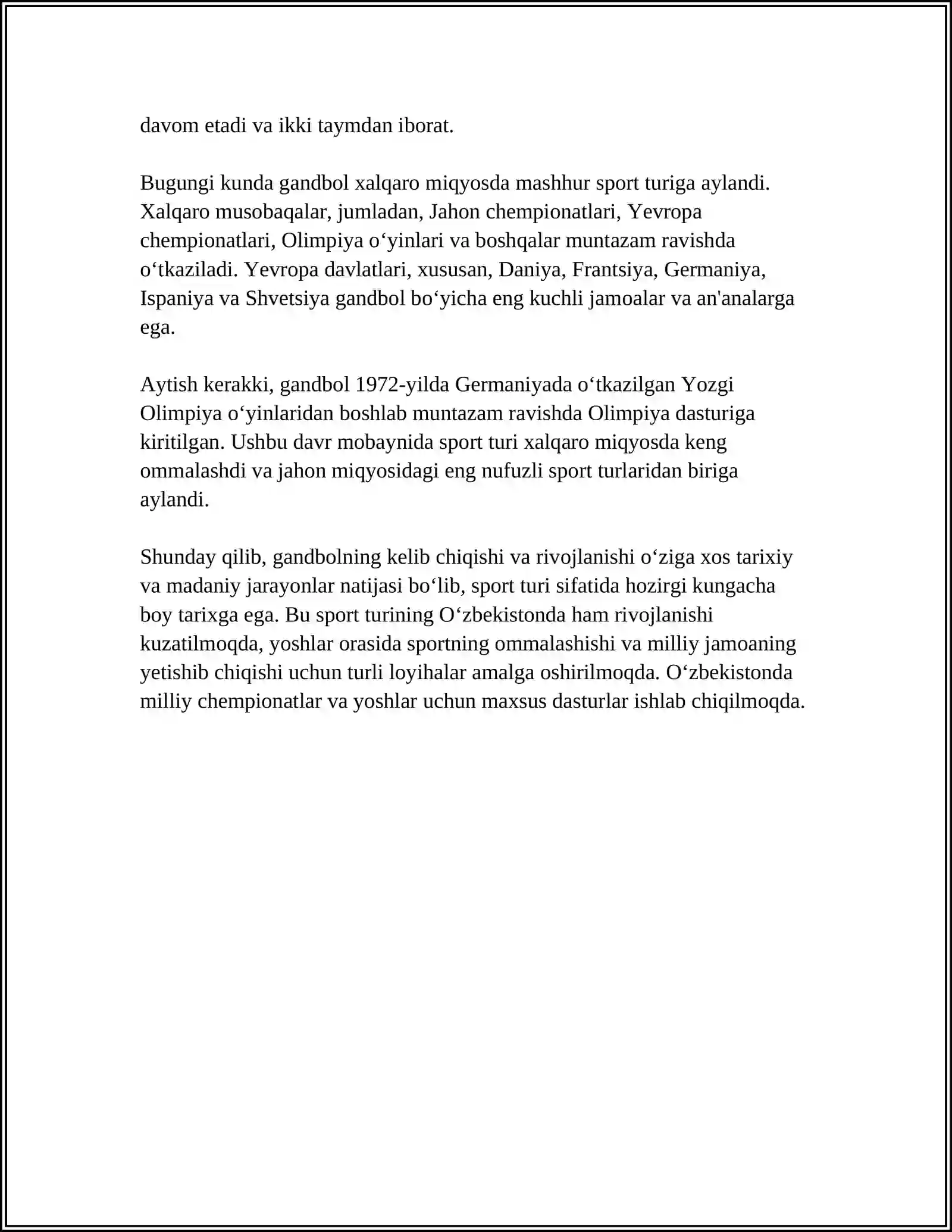 GANDBOL TARIXI 4