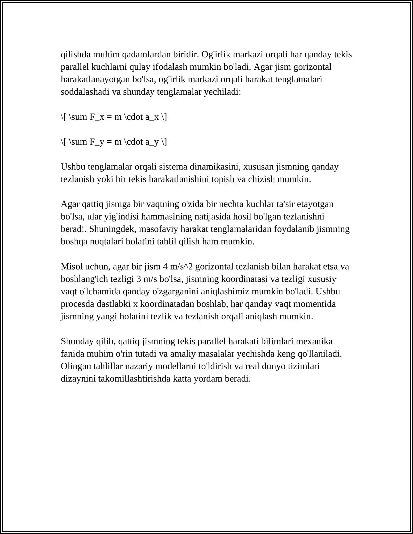 Qattiq Jismning Tekis Parallel Harakati 4