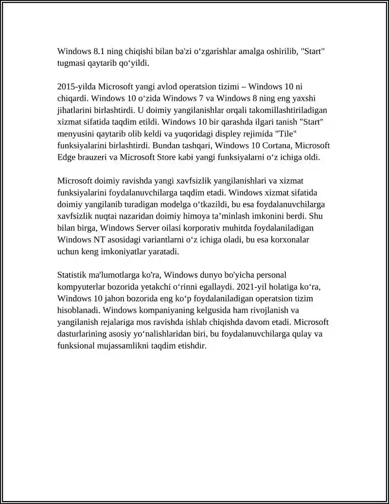 Microsoft Windows operatsion tizimi 4