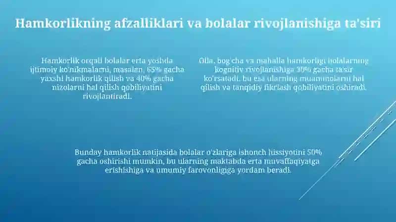 Oilaviy ta'lim, maktabgacha ta'lim va mahalla birgalikda bolalar rivojlanish 4