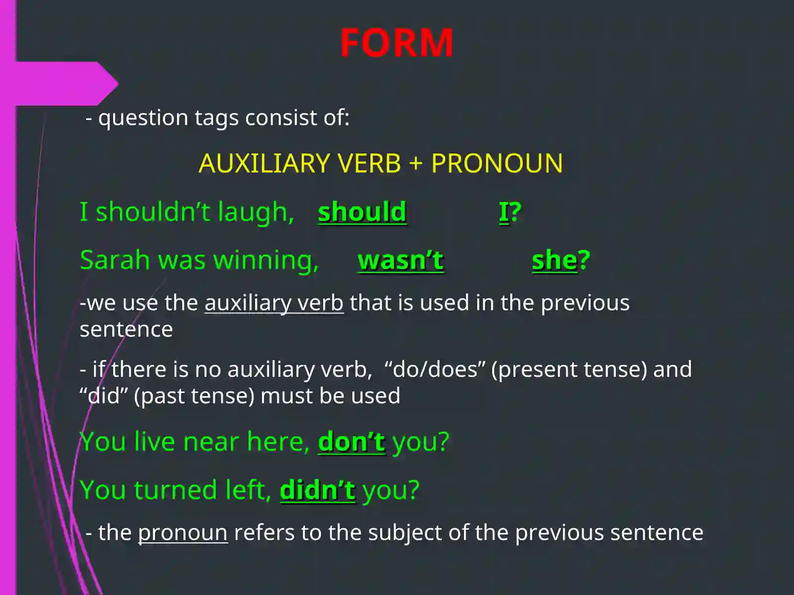 Question tags 4