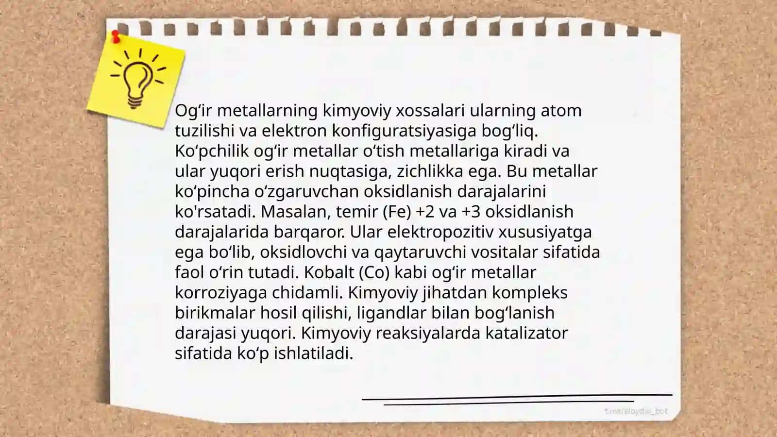 Oraliq Metallarning xossalari 4