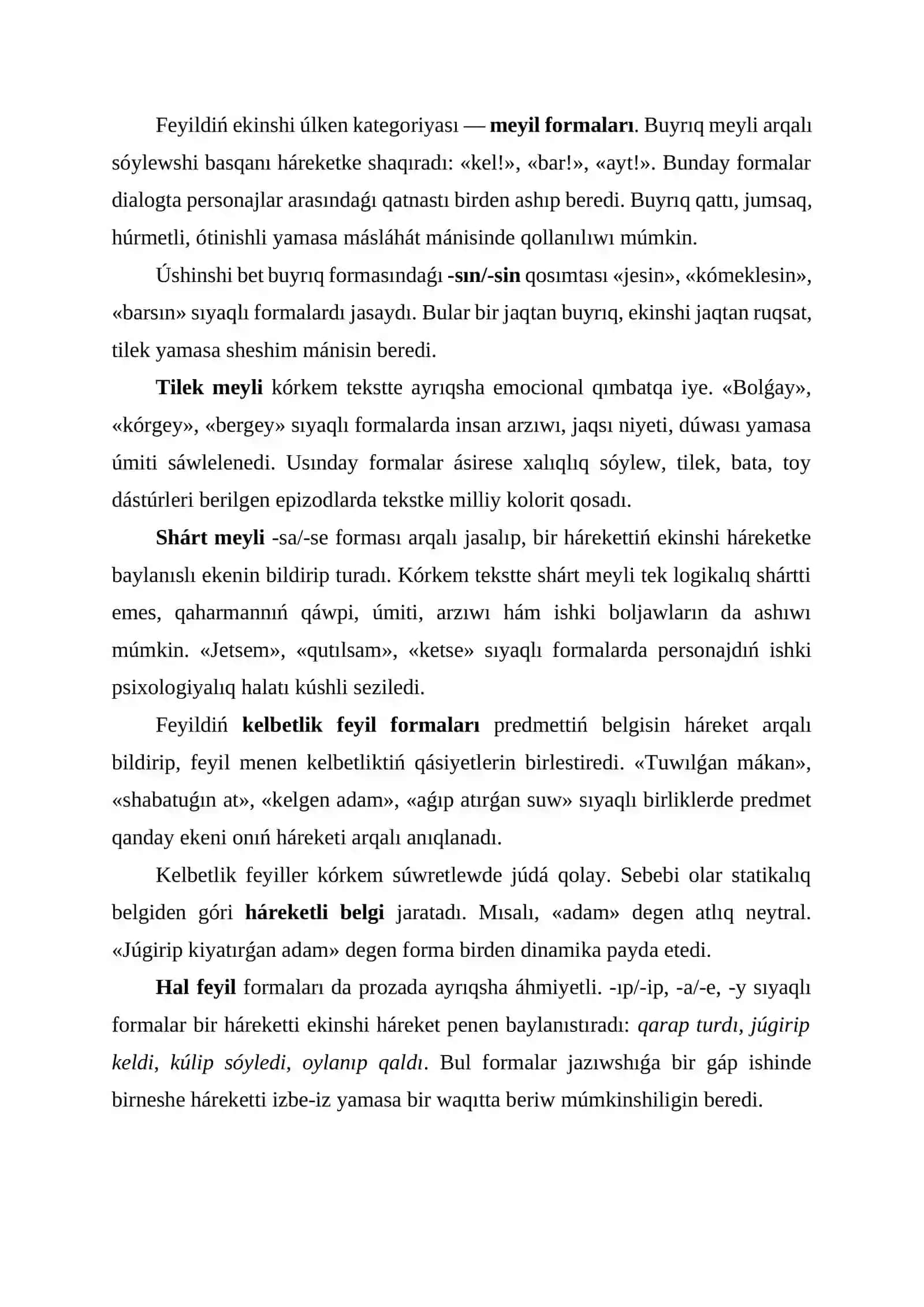 Kórkemlew quralları hám stilistika 4