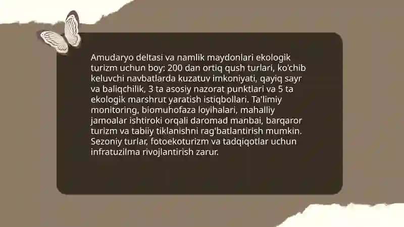 Xorazm viloyatining ekoturistik salohiyati 4