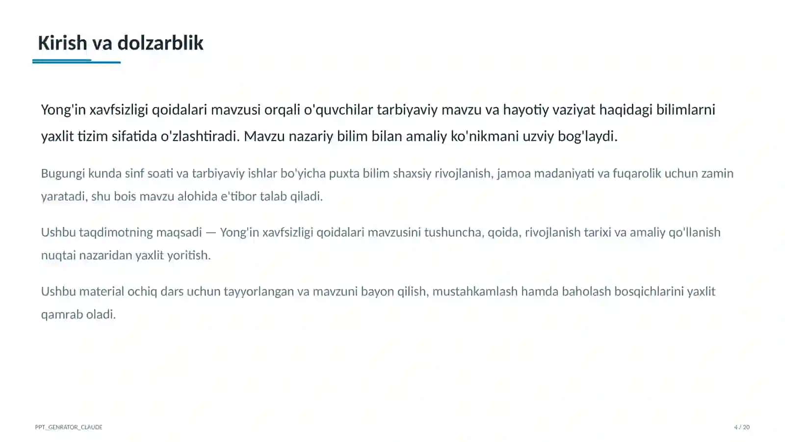 Yong'in xavfsizligi qoidalari 4