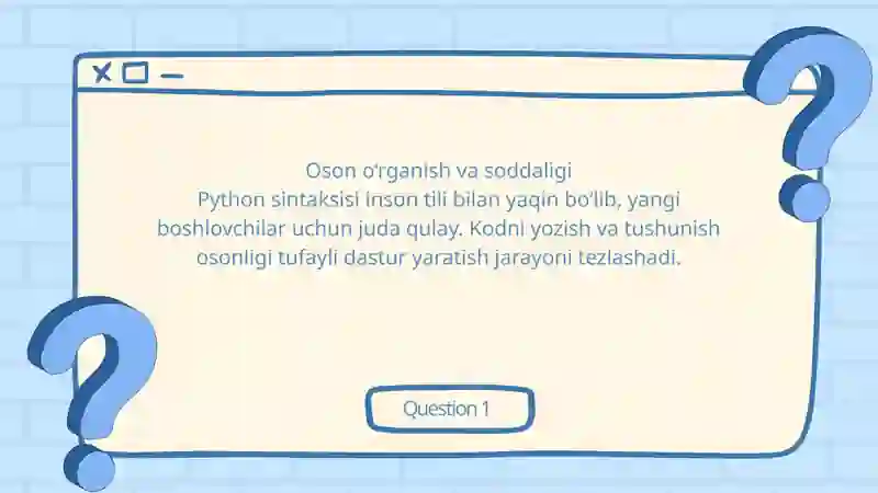 Pythonning  afzalliklari 4