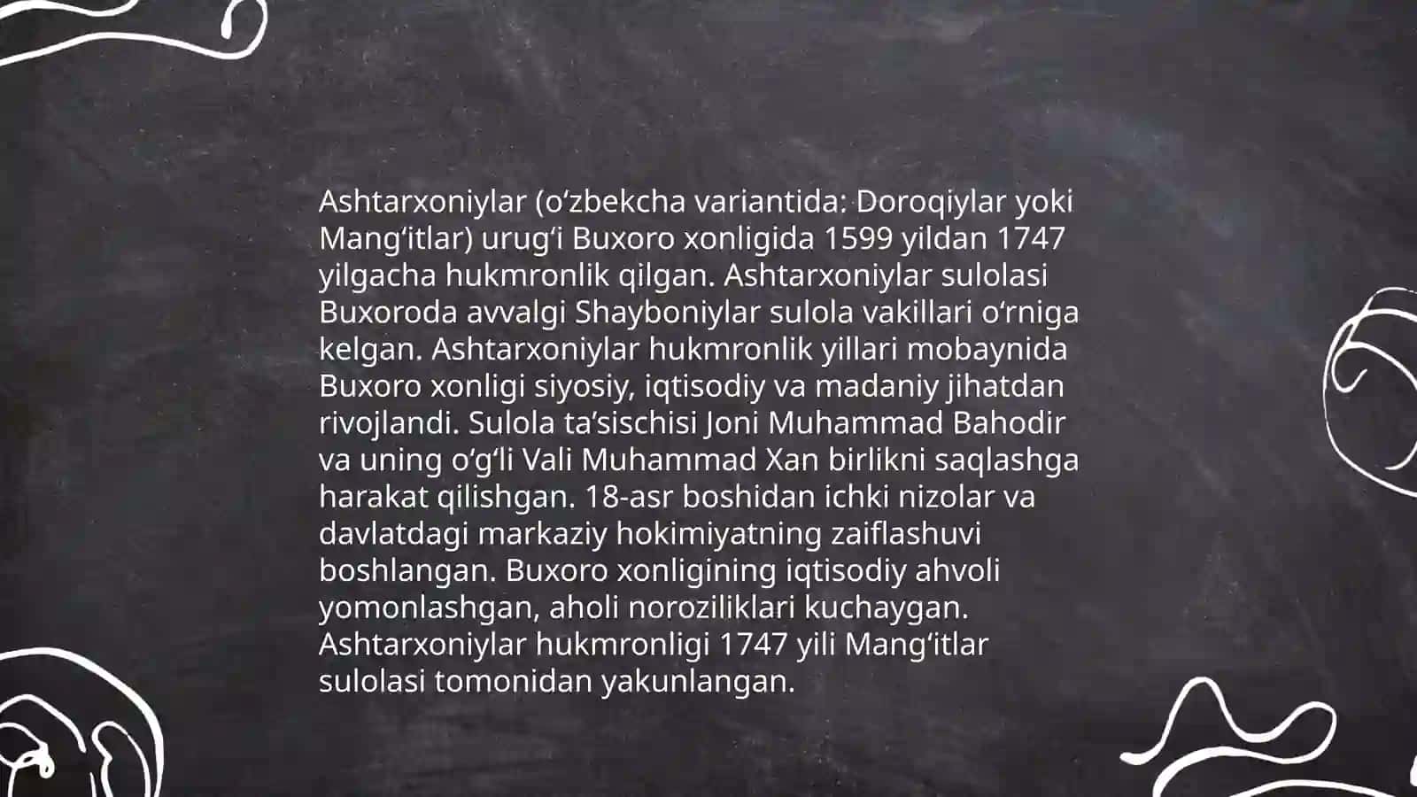 Ashtarxoniylar davrida boshqaruv va ilm fan 4