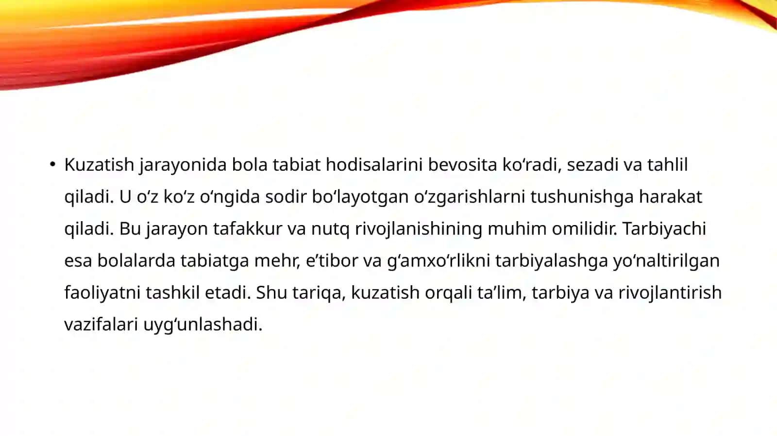 Katta va tayyorlov guruhlarida tabiatni kuzatish ishlarini tashkil etish mazmuni 4