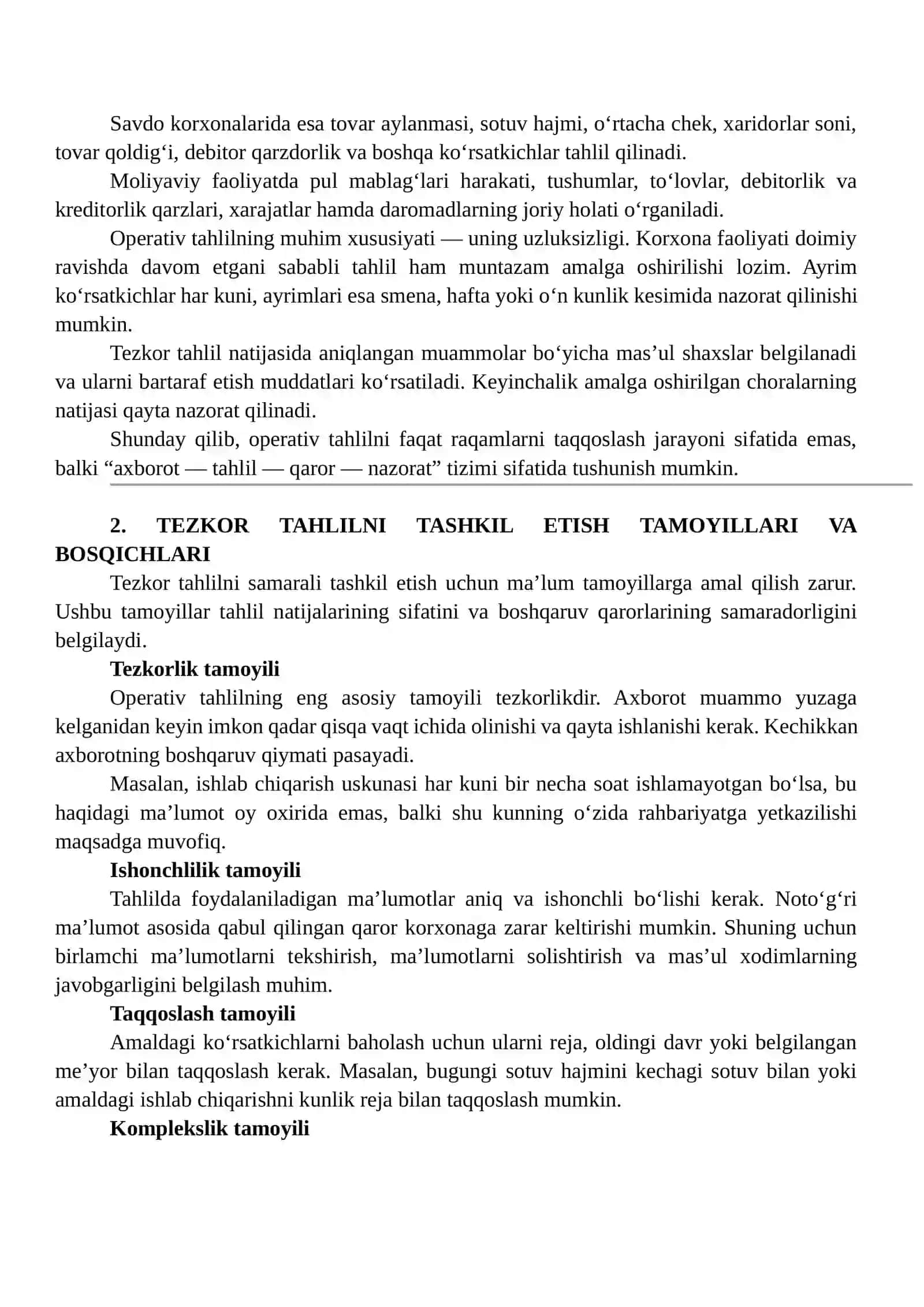 Tezkor (Operativ) Tahlilni Tashkil Etish va Uning Asosiy Axborot Manbalari 4