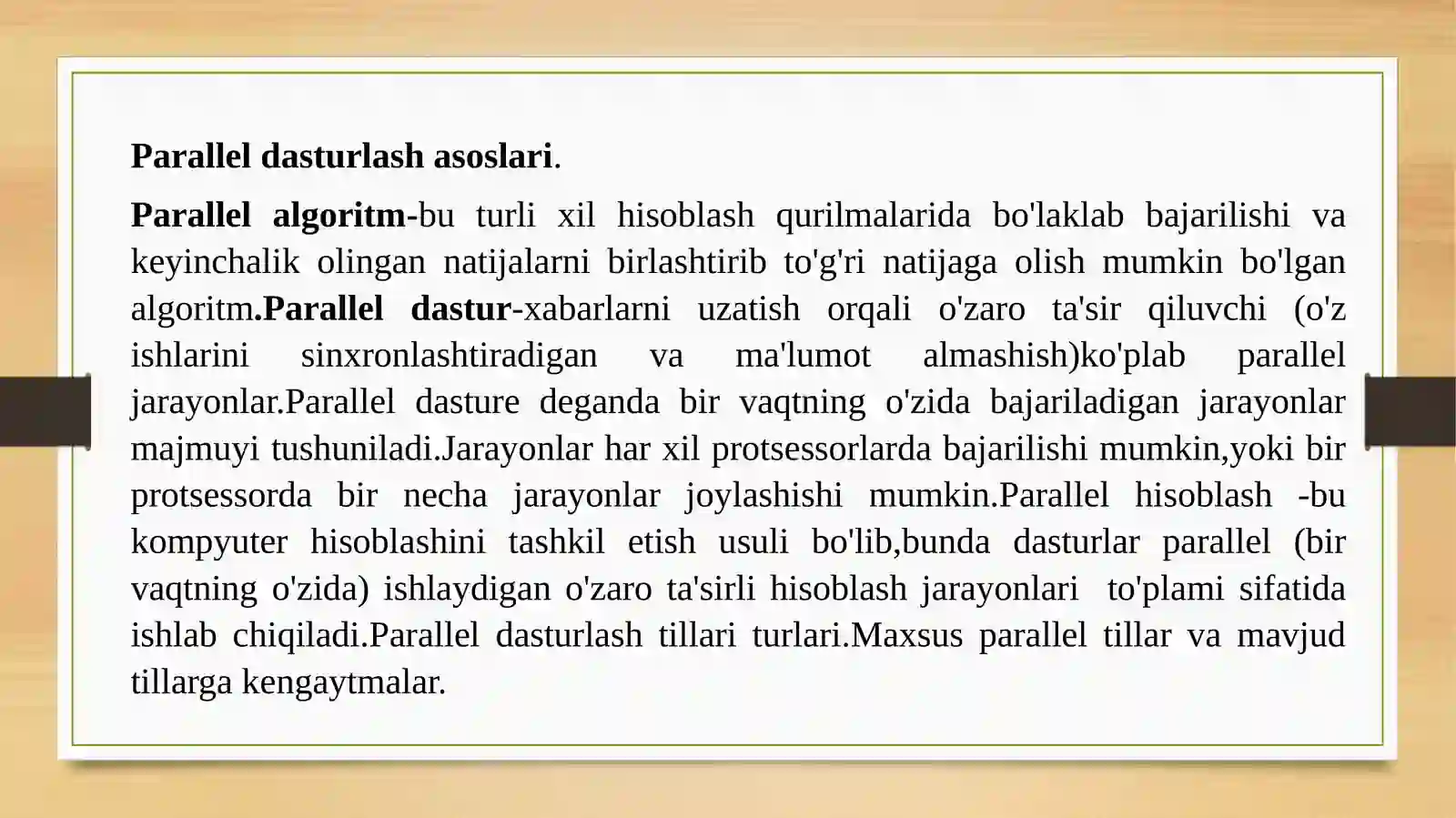 Parallel va sinxron dasturlash usullari 4
