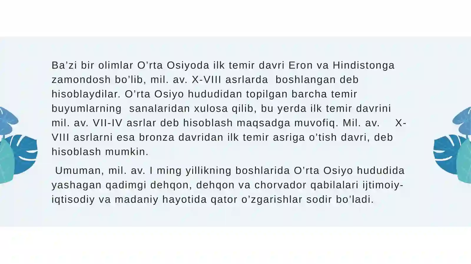 O’rta Osiyoning temir davri me’morchiligi 4