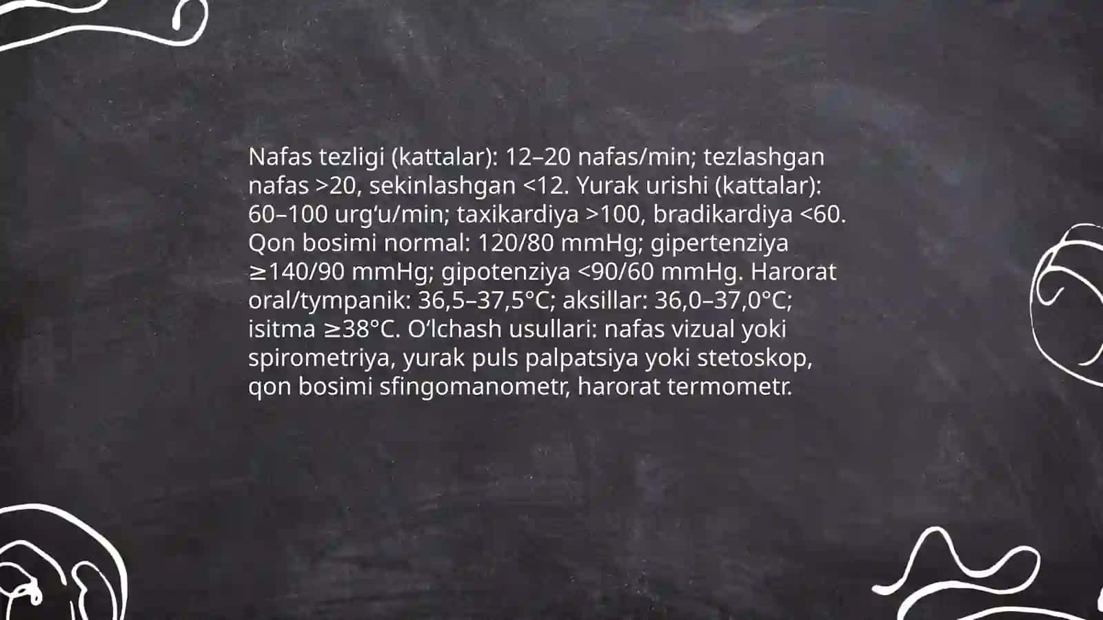 Nafas olish qon aylanish va ovqat hazm qilish aʼzolari tizimini baholash 4