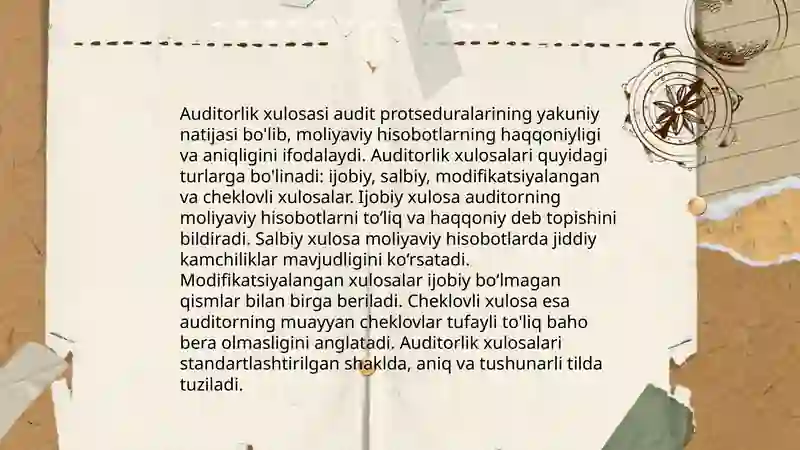 Auditorlik xulosasi 4