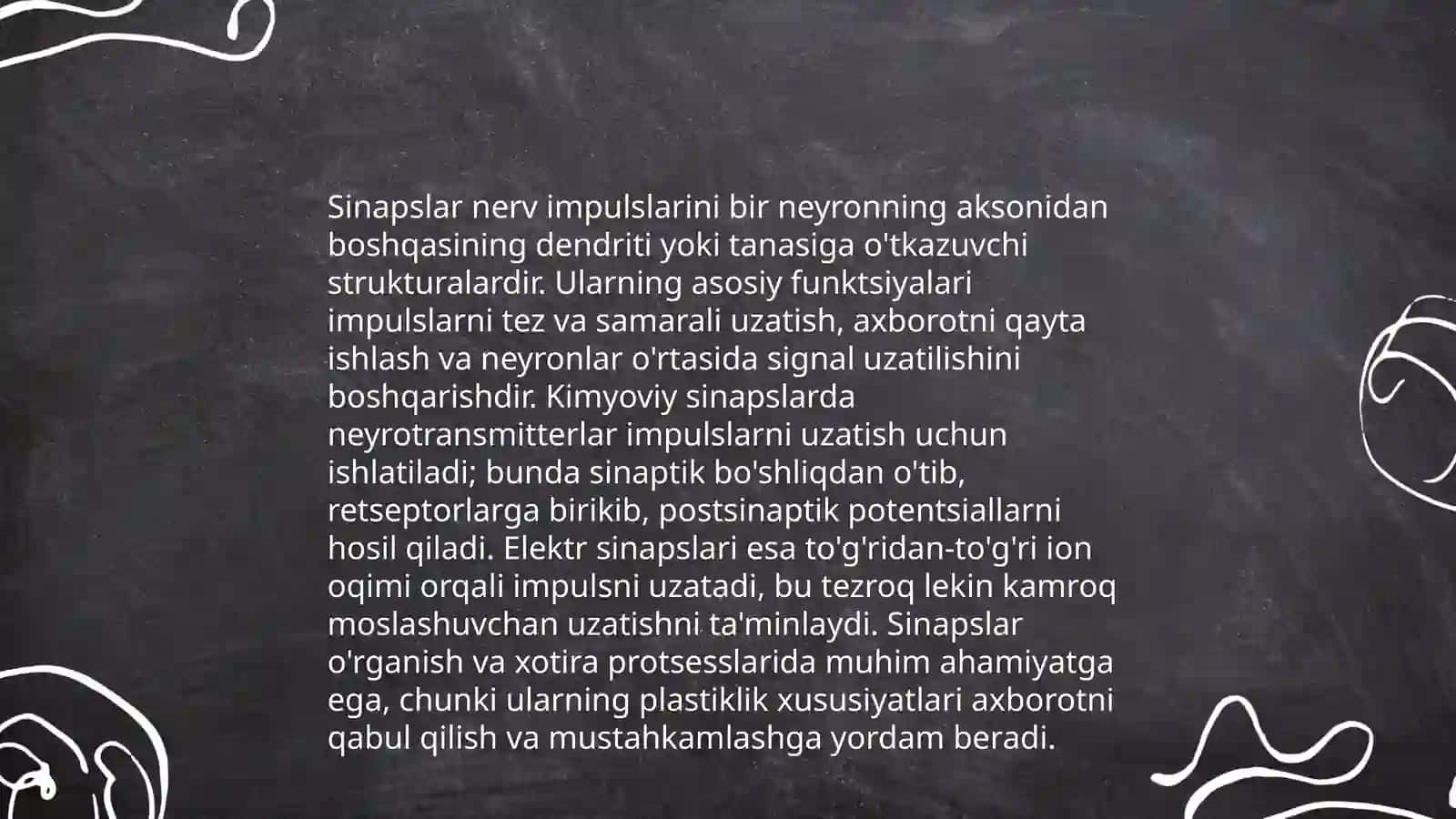 Nerv tolalari va sinapslarning xususiyatlari 4