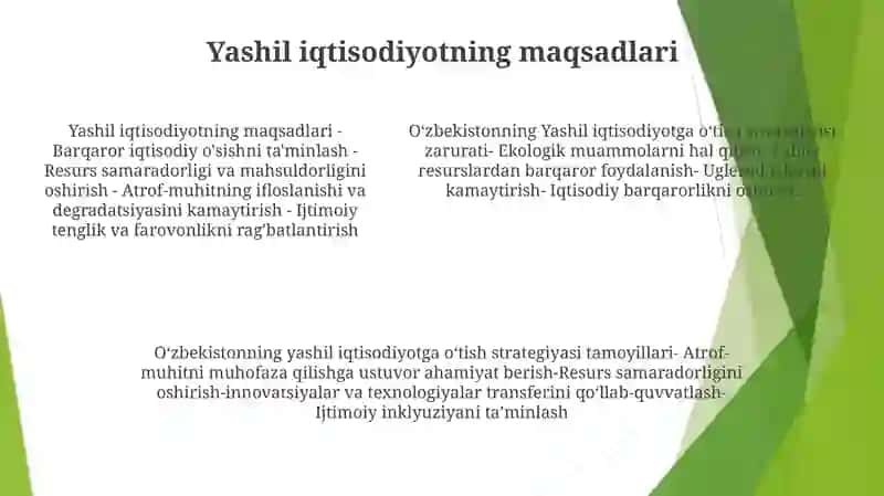 O‘Zbekistonda Yashil Iqtisodiyotga O‘Tish Strategiyasi 4