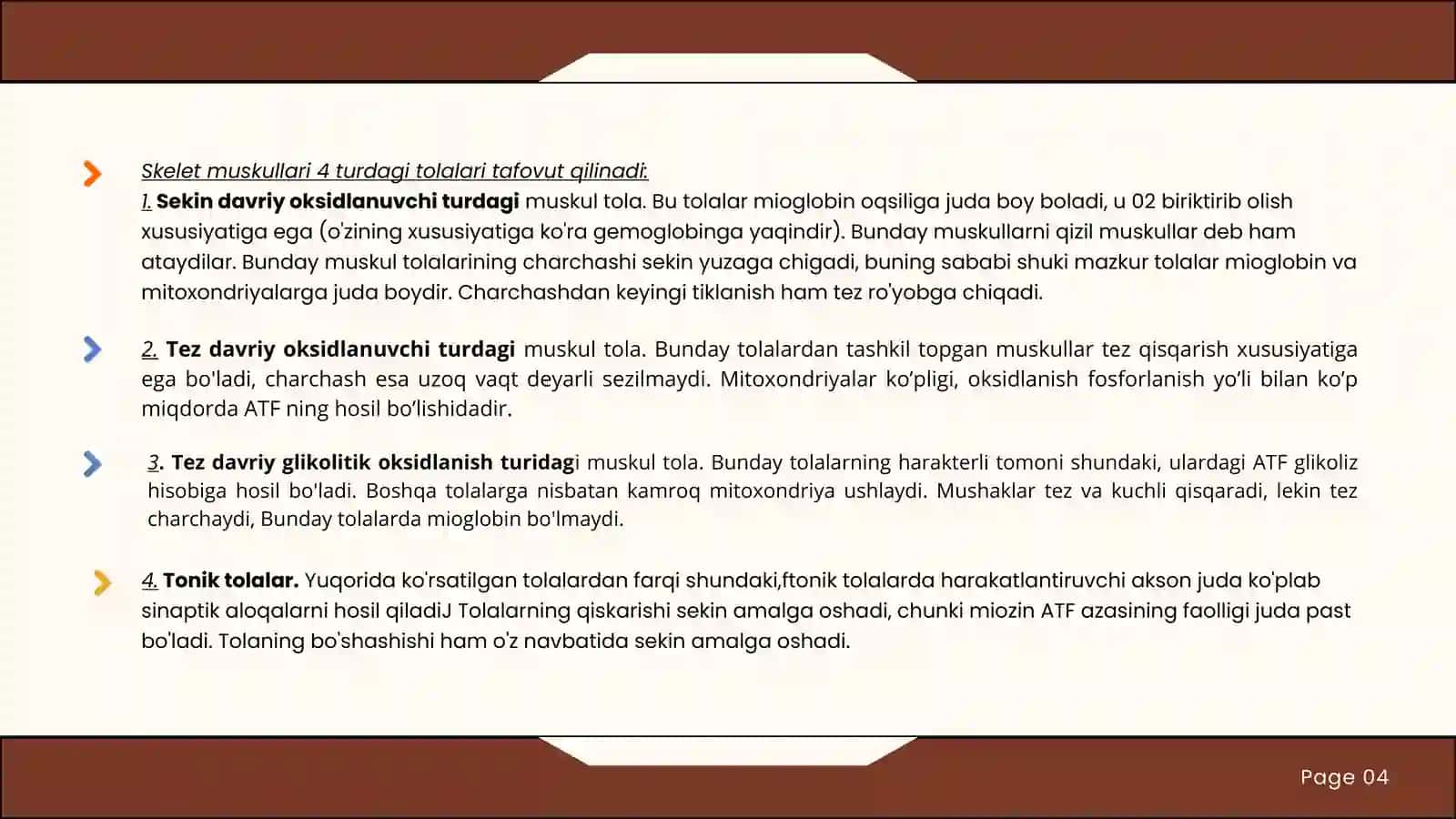 MUSKUL XOSSALARINI O’RGANISH USULLARI. SILLIQ VA TISHLI TETANUS 4