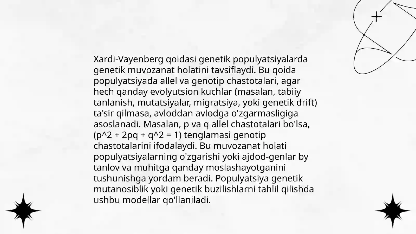 Xardi Vayenberg qoidasi 4