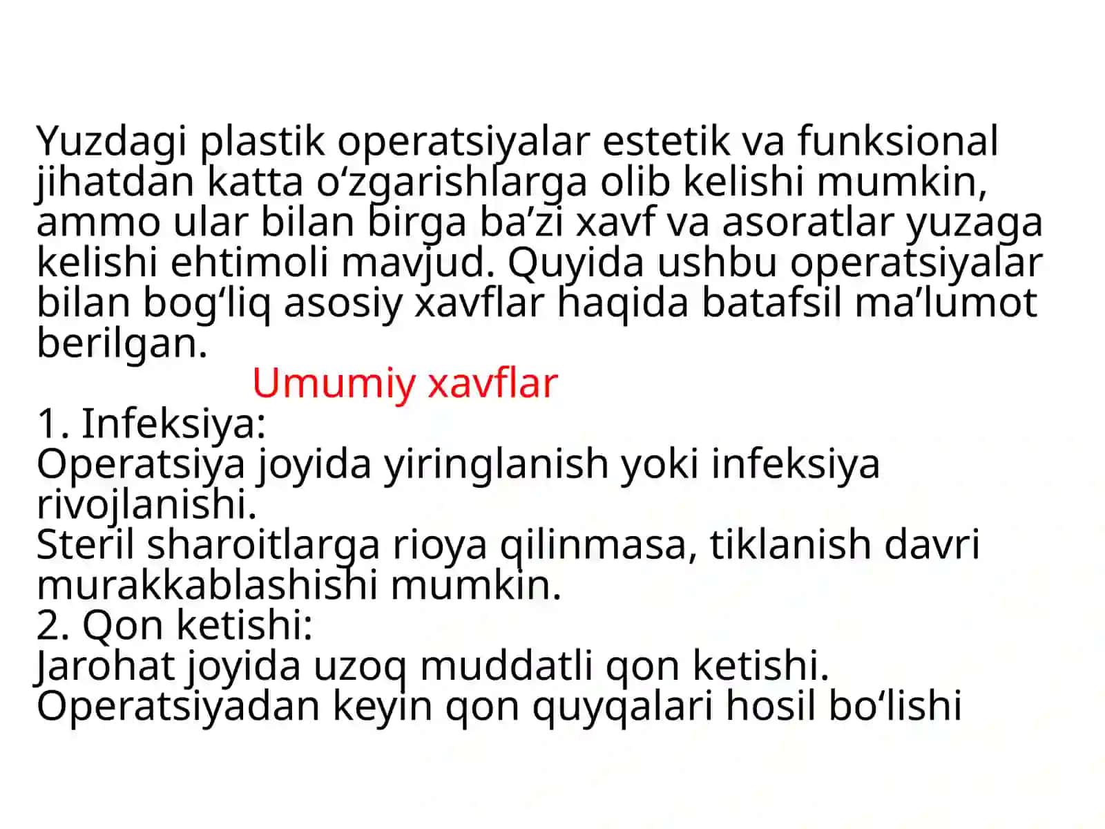 Yuzdagi plastik operatsiyalar xususiyatlari 4