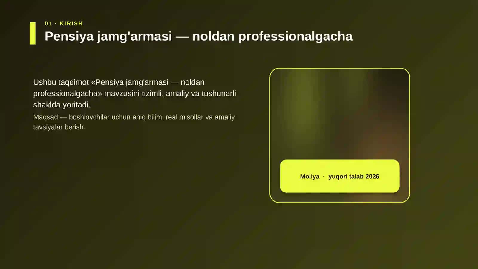 Pensiya jamg'armasi — noldan professionalgacha 4