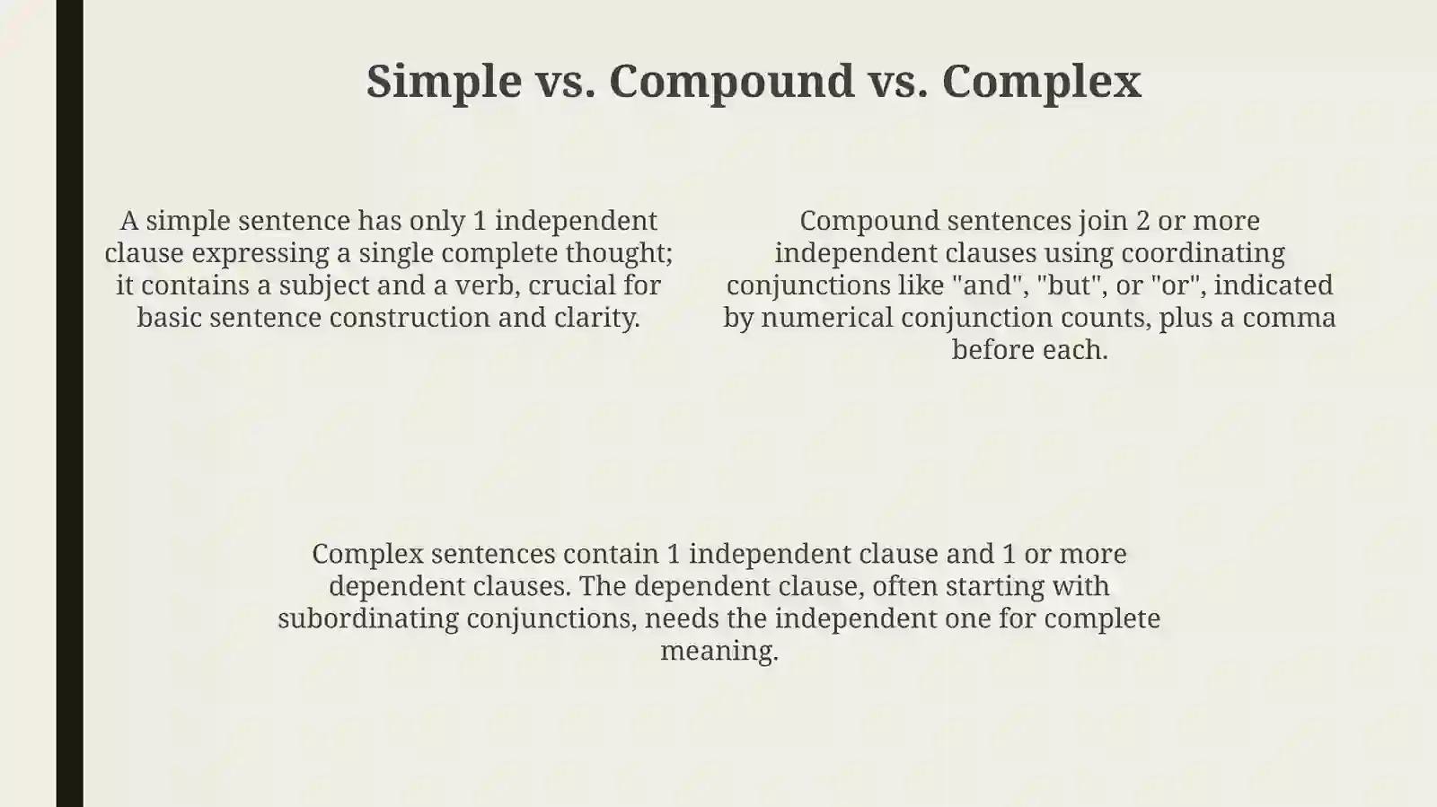 TYPES OF SENTENCES 4