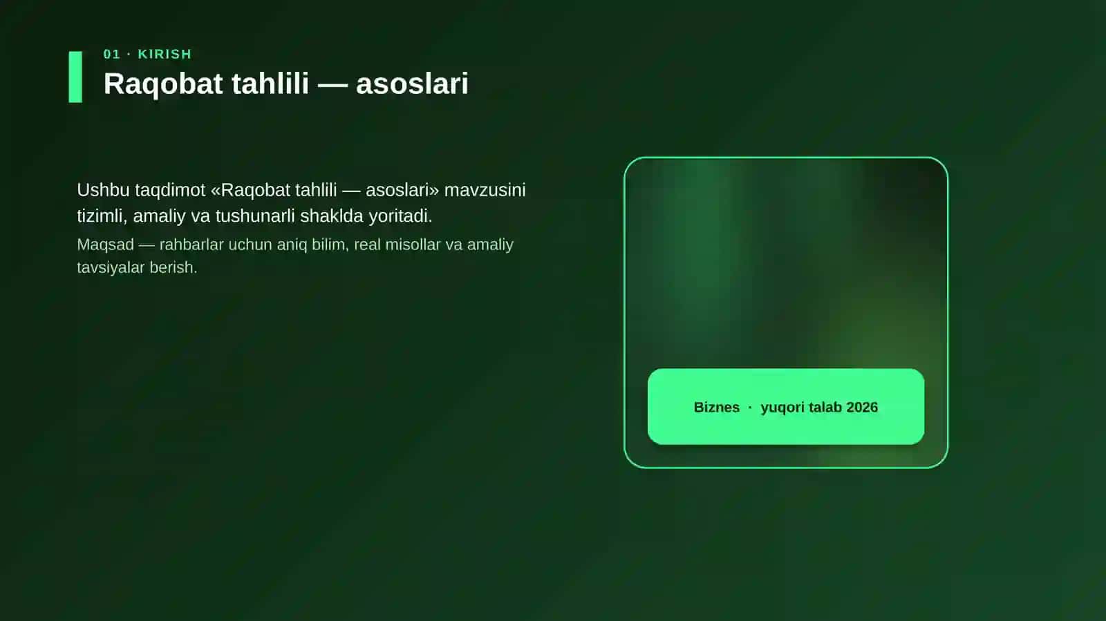 Kirish 1