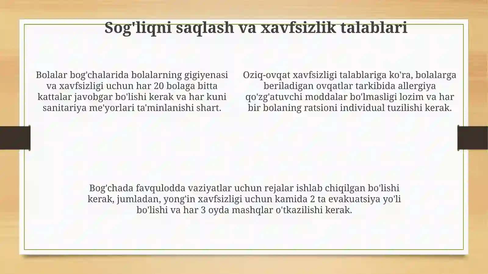 Maktabgachayoshidabolalarrivojlanishigaqoyiladigandavlattalablari 4