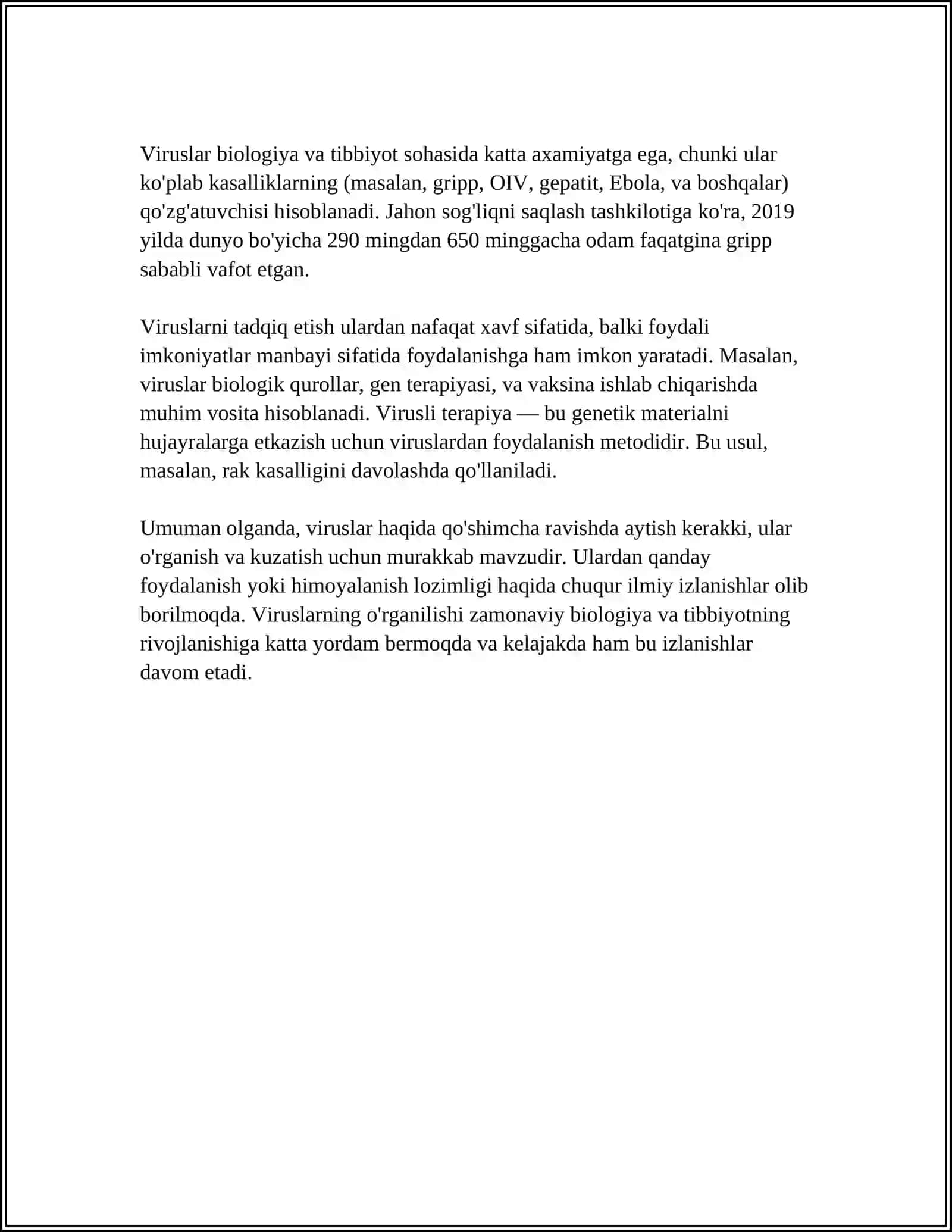 MIKROBIOLOGIYA VIRUSLAR TASNIFI ODAM HAYVON O'SIMLIK VIRUSLARI 4