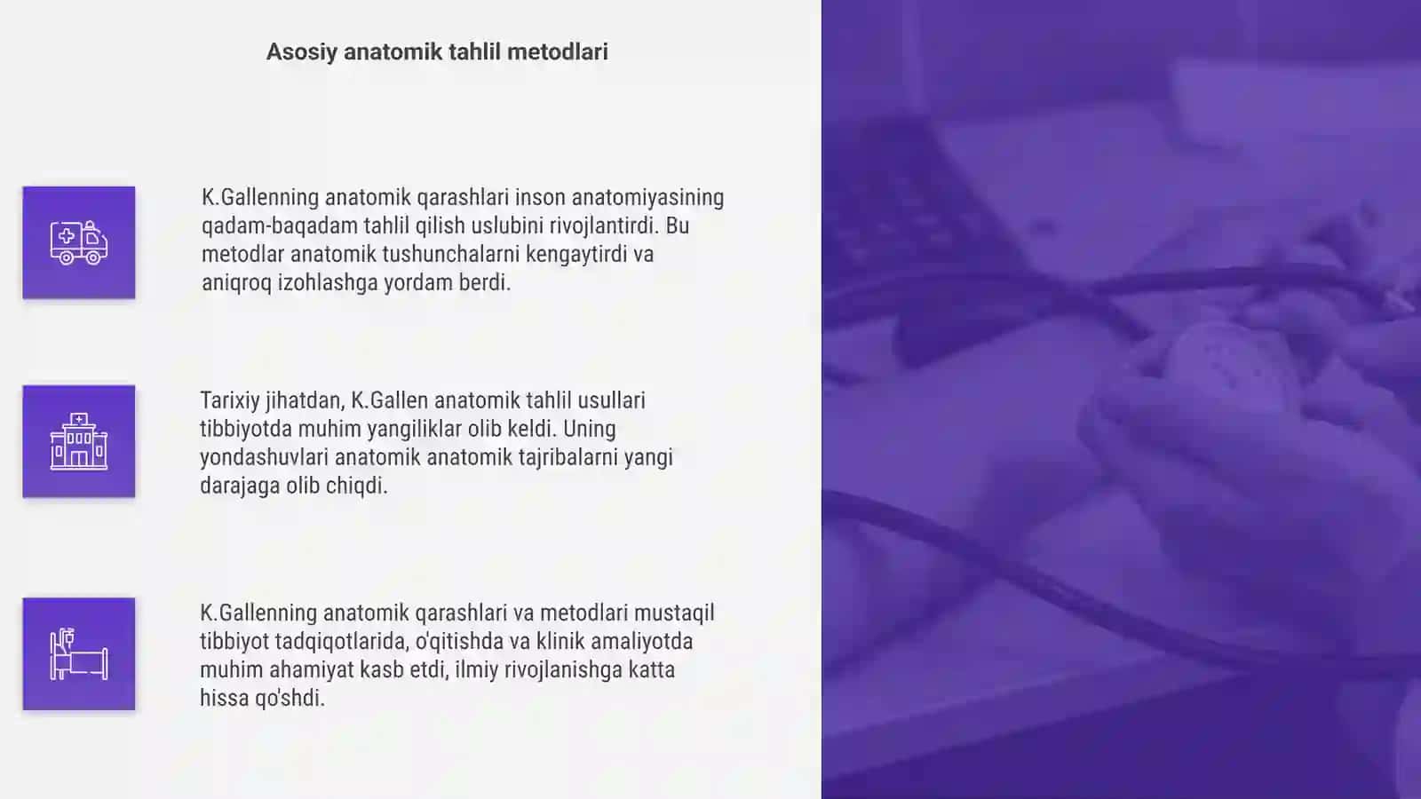 K.Gallenning anatomik qarashlari va tarixiy ahamiyati 4