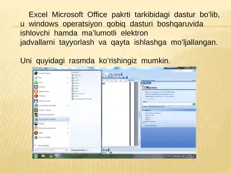 Excel dasturi haqida 4