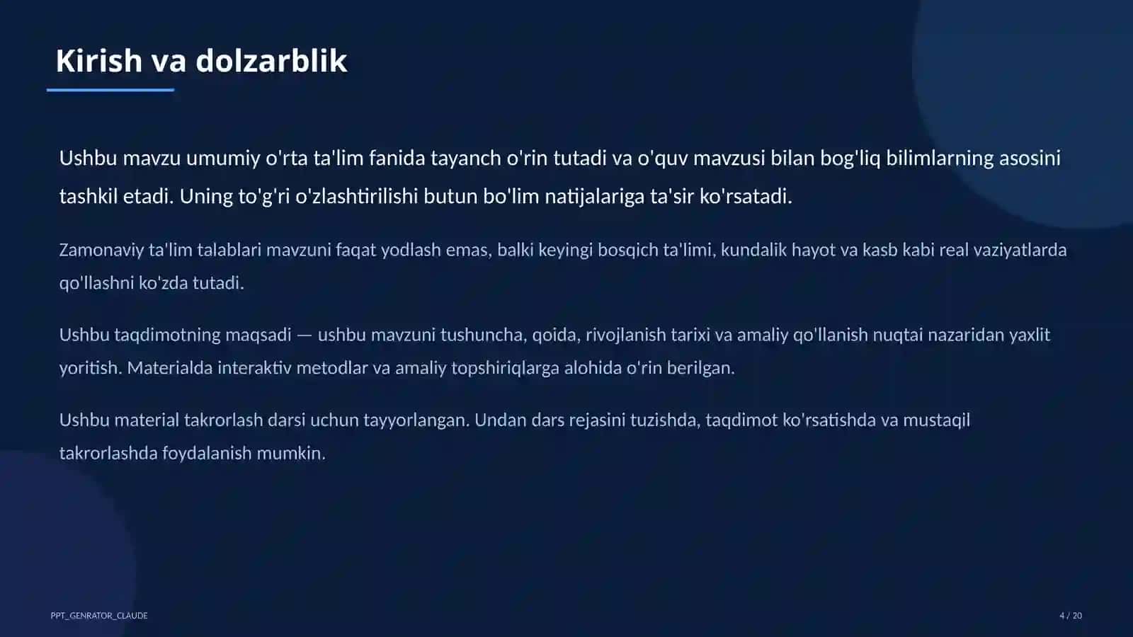 Dolzarb mavzular 1