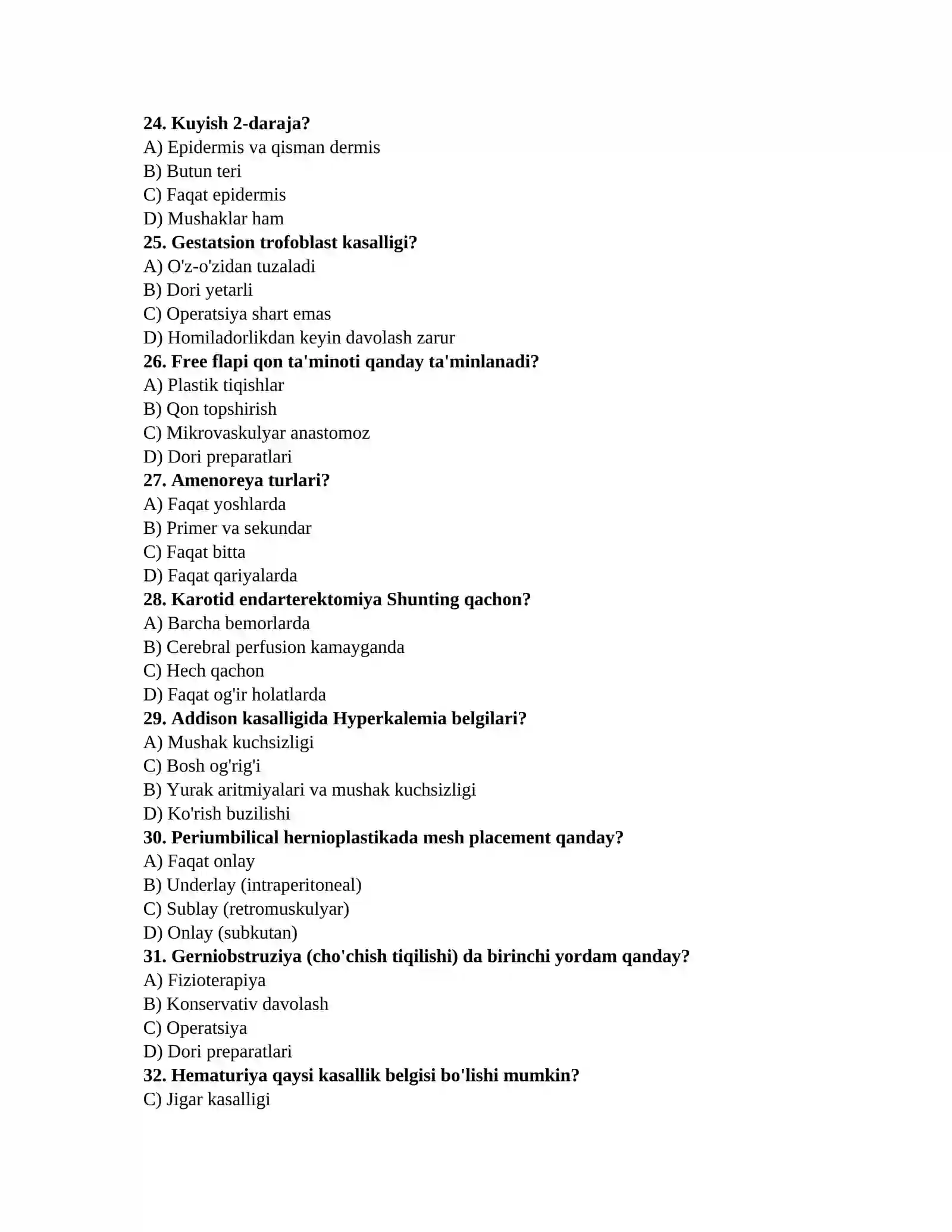Tibbiyot 500 ta test 4