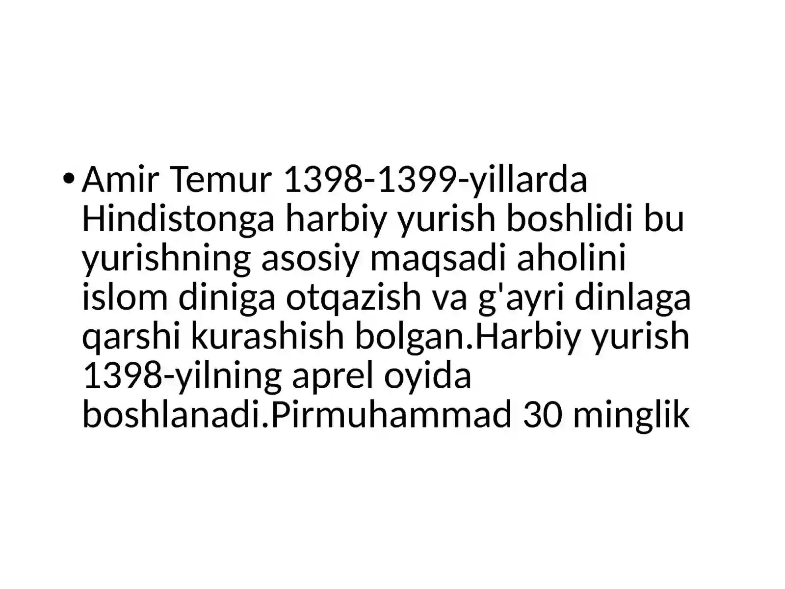Amir Temurning Hindistonga harbiy yurishi 4