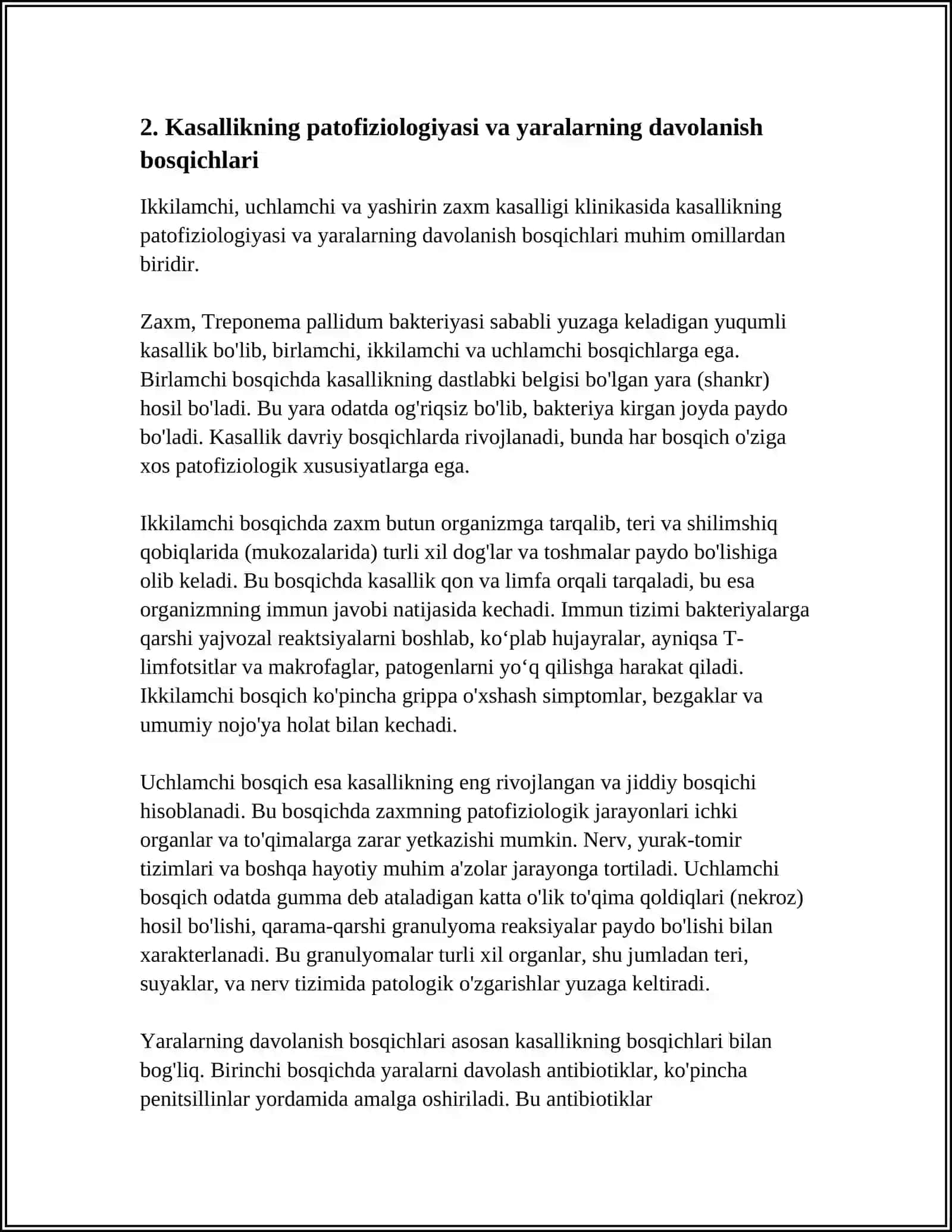 IKKILAMCHI UCHLAMCHI VA YASHIRIN ZAXM KASSALIGI KLINIKASI 4