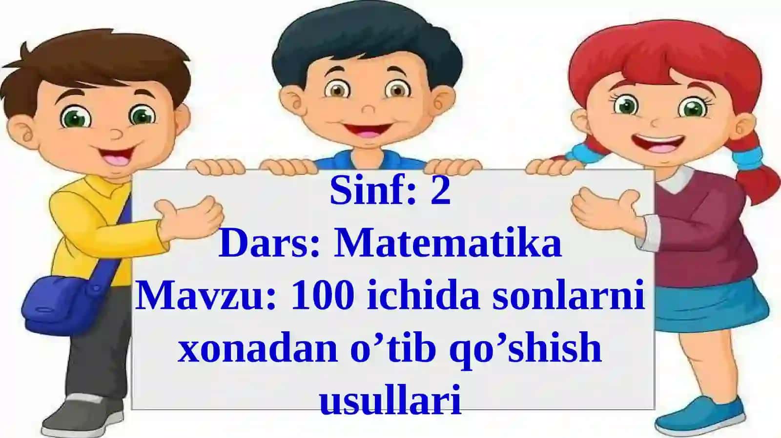 100 ichida sonlarni xonadan oʻtib qoʻshish usullari 4