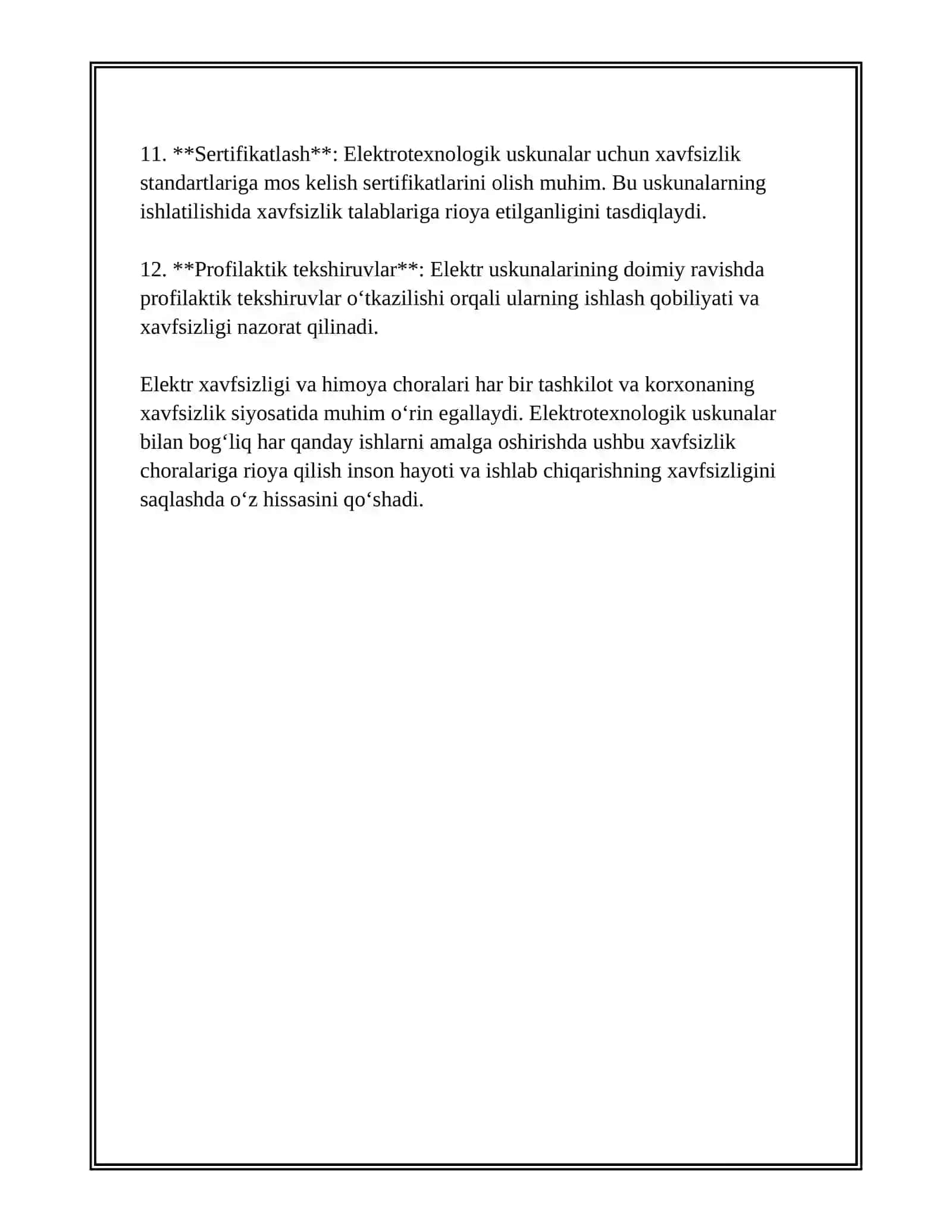 ELEKTROTEXNOLOGIK USKUNALARNI TAʼMIRLASHNING OʻZIGA XOS TOMONLARI 4