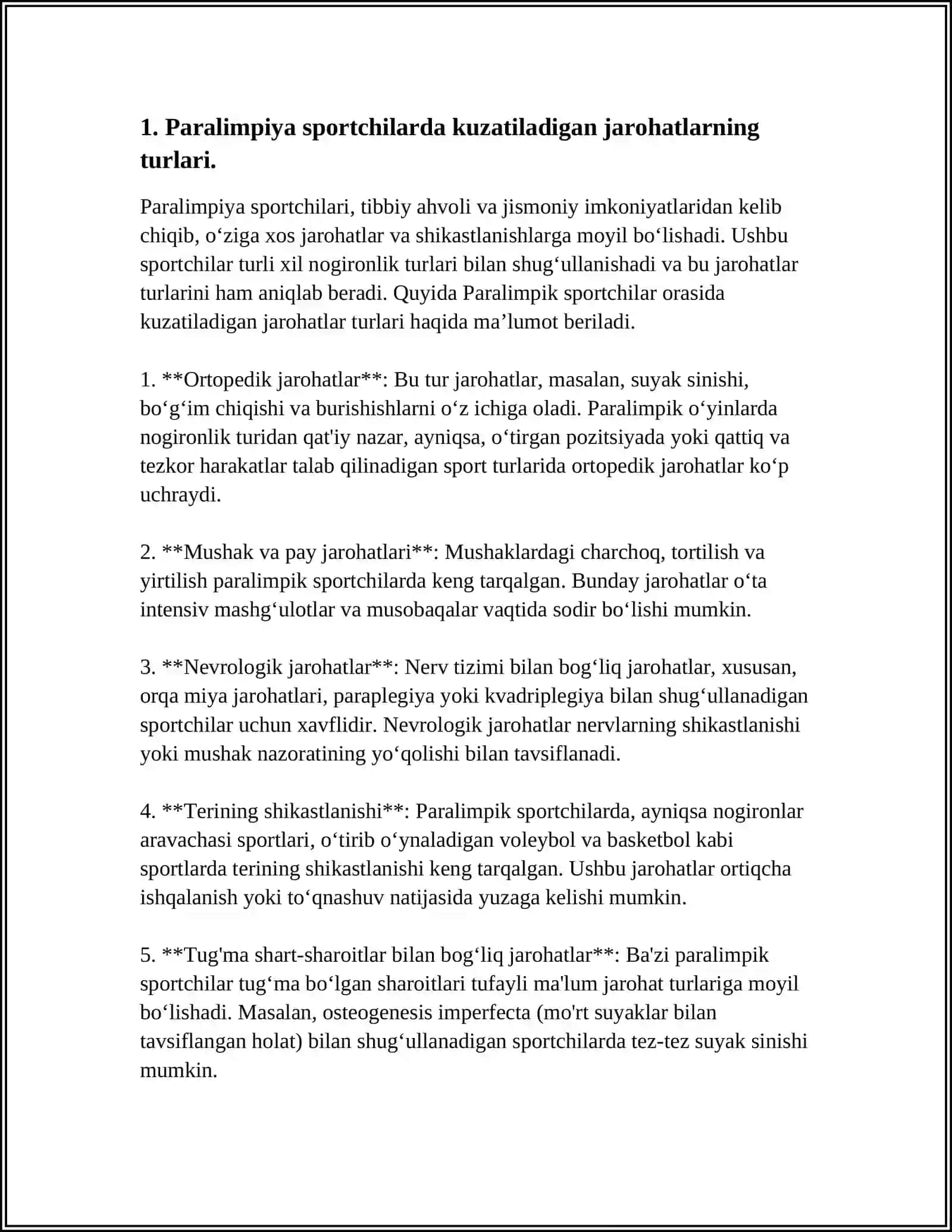 MAVZU.PARALIMPIYACHILARDA JAROHATLAR 4